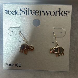 Elephant Earrings NEW IN BOX